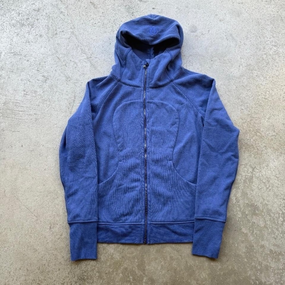 Lululemon Scuba Full Zip Hoodie Blue Women's Size 12 Long Sleeve Workout